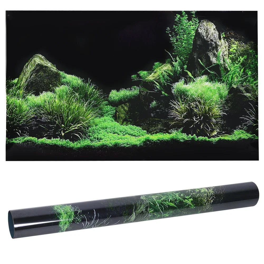 Aquarium Planted Background - Autocollant de fond 3D pour aquarium,
