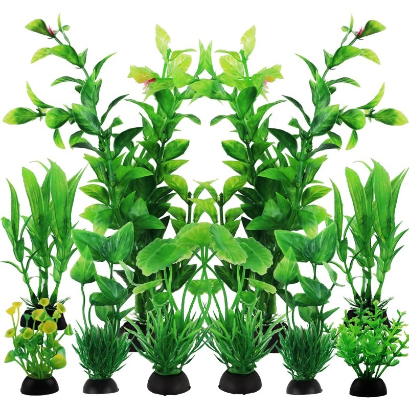 Aquarium Plant Vine - Lot de 10 plantes artificielles pour