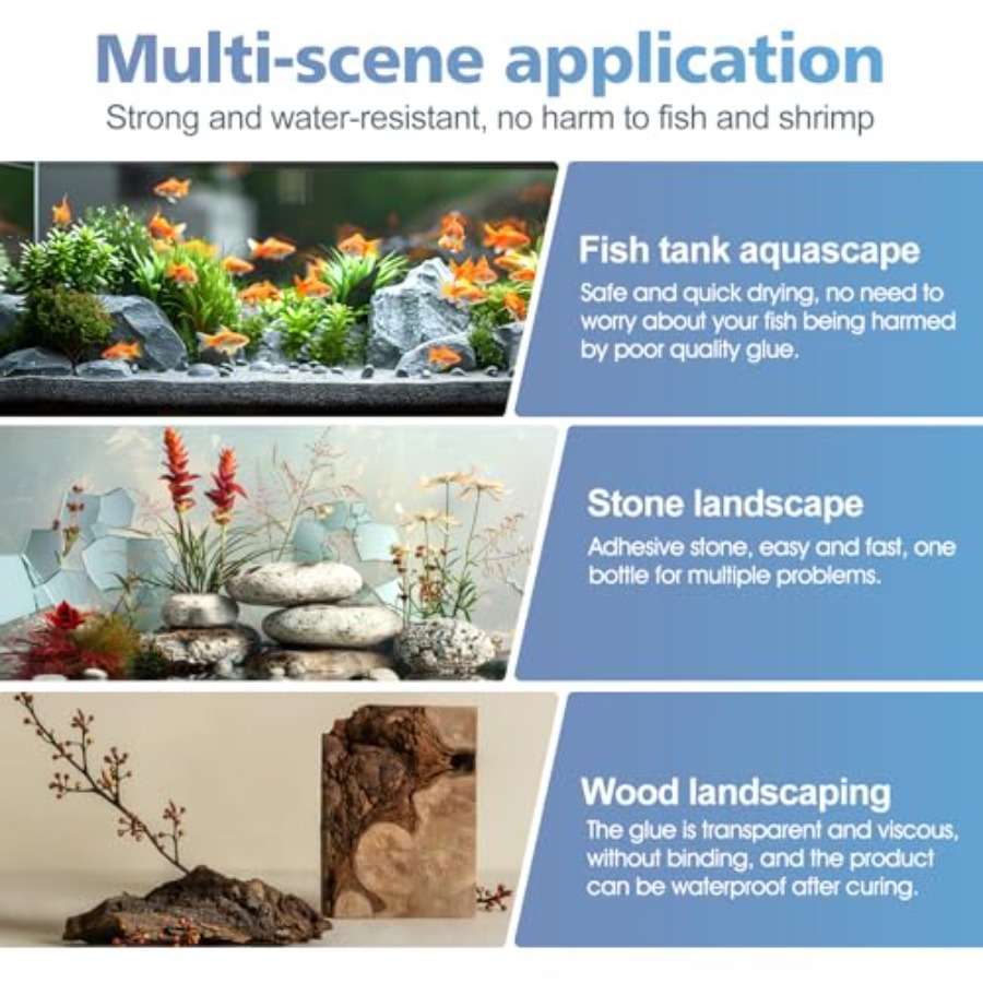 Colle pour aquarium, colle sup - Aquarium Planted Wood avis et prix